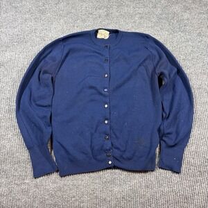 Vintage Alice Kaye‎ Ban-Lon Navy Cardigan Patch Small 50s Auburn Tigers